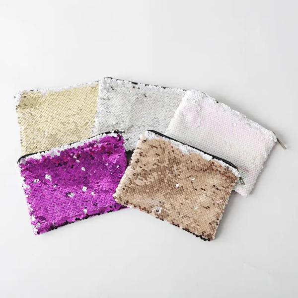 Blank Sublimation Cosmetic Bag Diy Sublimation Makeup Bag Blanks Custom Change Purse