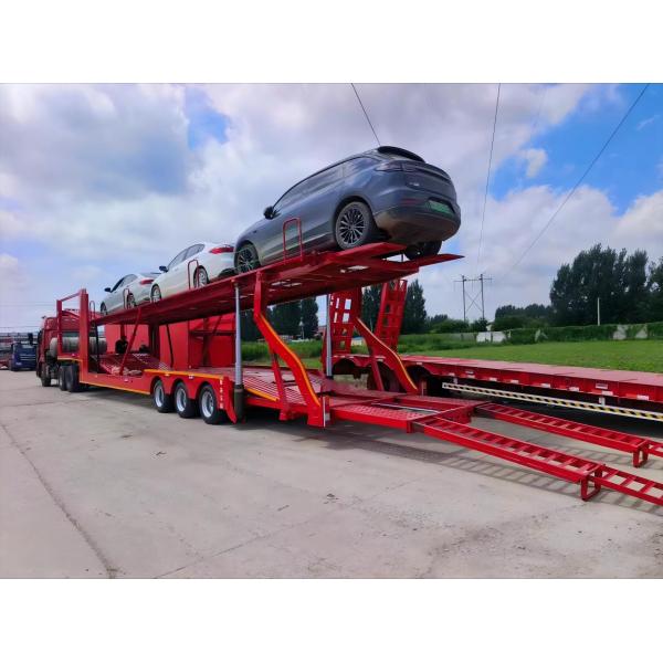 3 Axle Vehicle Auto Car Carrier Transport Semi Trailer