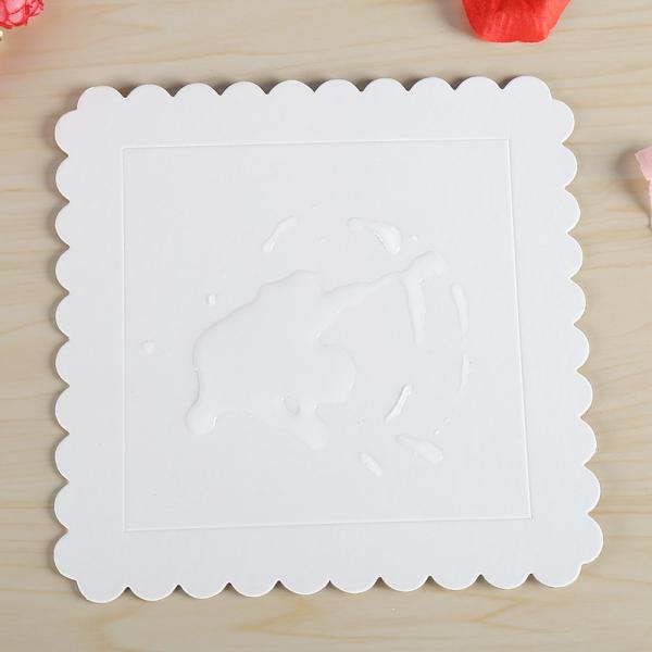 Square Silver Paper Cake Tray 12cm-33m Budget-Friendly Choice for Cake Shops