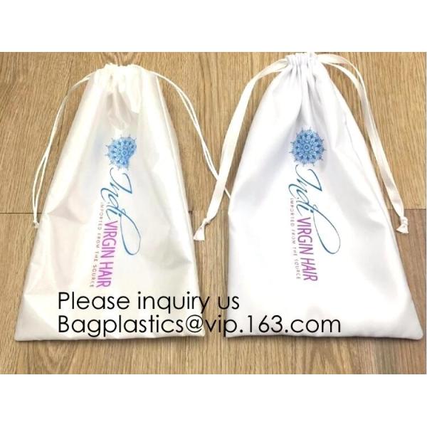 Satin Cosmetic Bag With Printing,Silver Satin Hair Collection Bag,Drawstring bag For Hair Packaging Dust Bag For Shoe