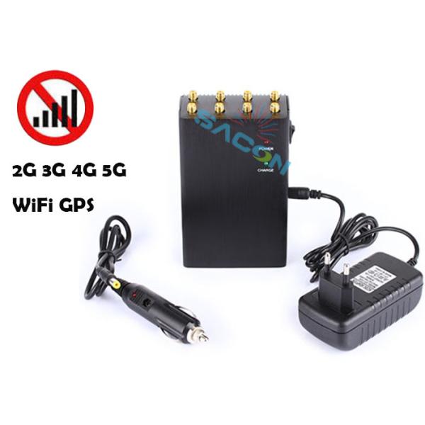 8 Channels High Power 2W Portable Signal Jammer Handheld Anti Tracking for 3G 4G GPS WiFi