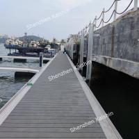 WPC Decked Aluminum Floating Docks For Marina Boat Yacht Floating Pontoon Mooring Cleats Included