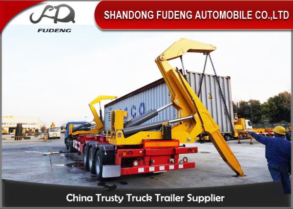 Heavy Duty Self Unloading Container Trailer With Hydraulic Container Lifter