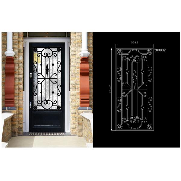 Агон заполнил украшение Дурабле панели матированного стекла межкомнатной двери размера дюйма 22*64