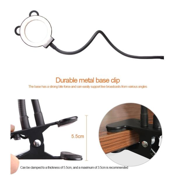 Свет кольца телефона дистанционного управления 6500K 10cm гибкий Selfie