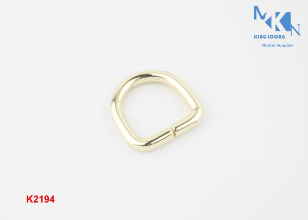 Brass Color D Ring Buckle 19mm Inner Size Purse Metal Hardware OEM Or ODM Accepted