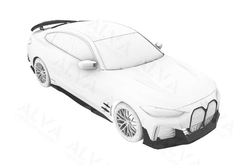 Dry Carbon Fiber Installation Replacement Front Bumper Lip Front Splitter Body Kits Enhanced BMW I4 Style