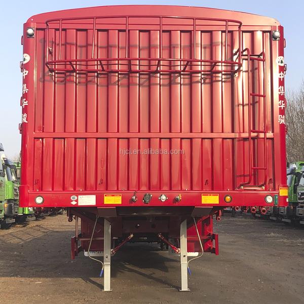 FUWA or BPW Axle Truck Trailer CIMC HUAJUN Fence Flatbed Semi Trailer with Design