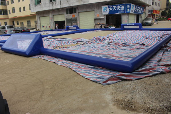 Customized 24m x 18m Inflatable Football Field / Soccer Field For Bubble Ball