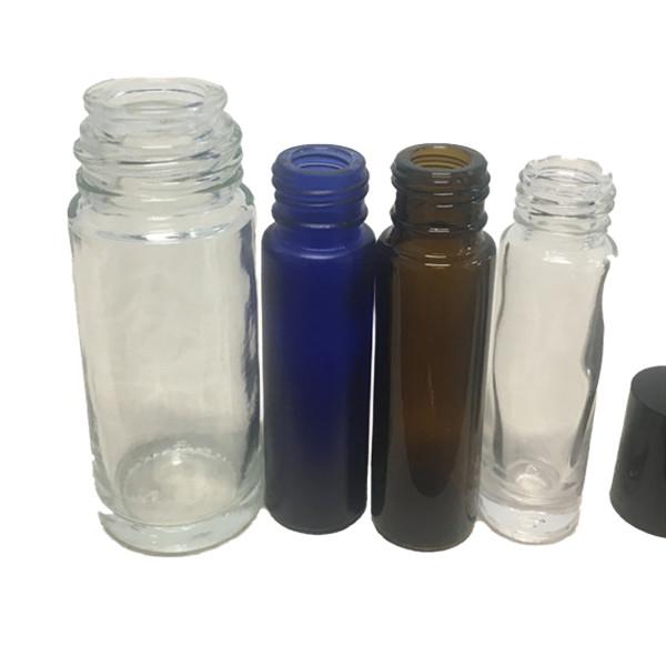 rolo de vidro de 10ml 30ml em garrafas de perfume com rolo no tampão e na bola