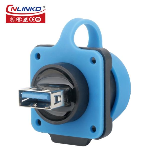 CNLINKO LP20 USB 3.0 ip68 Waterproof Industrial Plastic Dual Wire Connectors