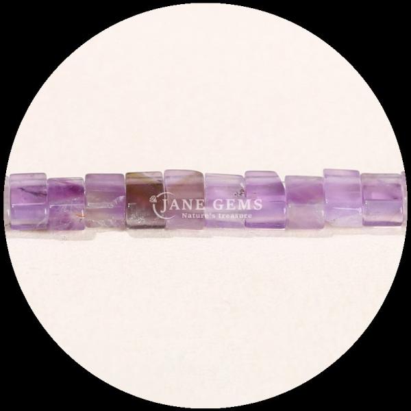 Cube Gemstone Bead in Various Crystal Colors Red Agate Rose Quartz for DIY Jewelry