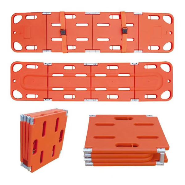 CE Certified Four Folded Patient Transfer Spine Board Stretcher for First-Aid Devices