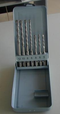 7-piece SDS-plus hammer drill set in metal case, single or cross tip