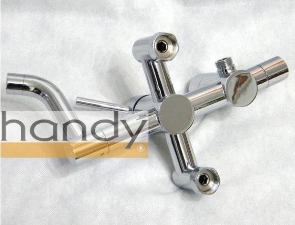 Automatic Shower Mixer Brass Bathroom Sink Faucets , Chrome Wall Mounted Faucets