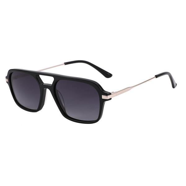 Óculos de sol do acetato do quadrado do vintage, o aviador Sunglasses dos homens 70s lisos