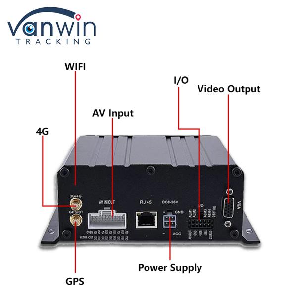 4CH 1080P AI fonction mobile DVR ADAS DMS Kit DVR 4G GPS SD HDD Systèmes MDVR Véhicule