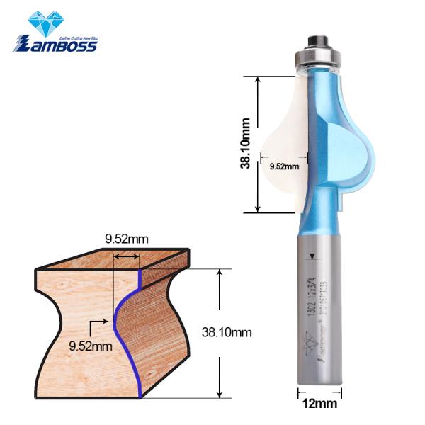 Lamboss Handrail Bit With Bearing For Woodworking Router Carving Bits Cove Box Bit
