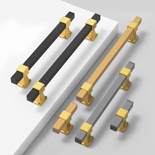 Two-tone Spliced Light Luxury European-style Handle for Wardrobe Cabinet Drawer Shoe Cabinet and Other Furniture Hardware