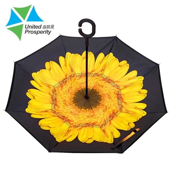 El metal de la BV provee de costillas el paraguas invertido manija del girasol C