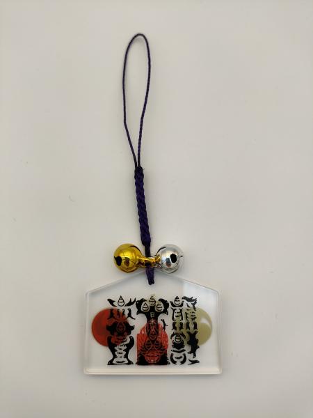 Offset printing die cut acrylic keychains , bell Acrylic Disk Keychain