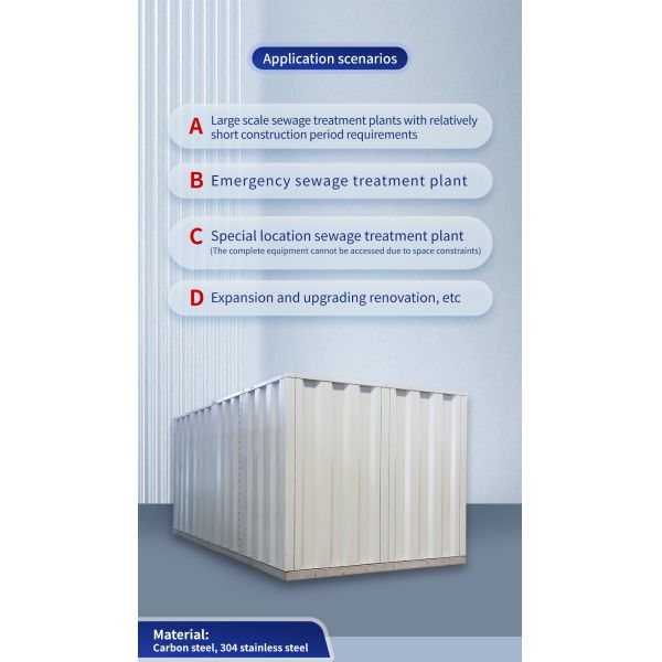 Assembled Modular Wastewater Treatment Equipment Flexible Combination Expandable Treatment Capacity for Phased Construction Domestic Sewage Treatment Projects