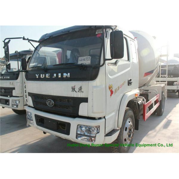 YUEJIN 5m3 Small Concrete Mixer Truck With Pump , 4x2 Mobile Mixer Truck