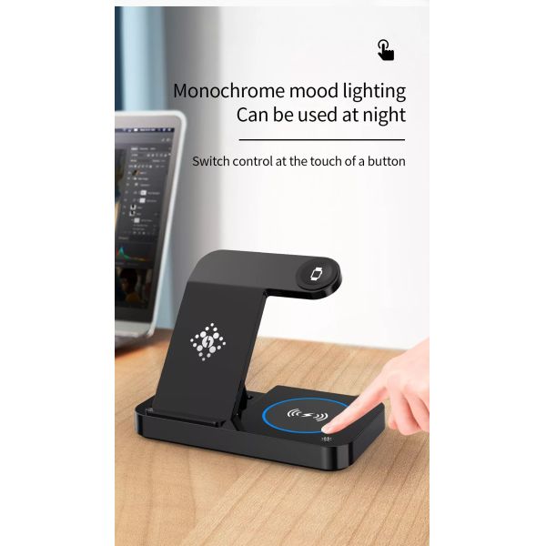 15W Fast Wireless Charging 3 1 For Stand Charger Station Holder Mobile Phone Watch Cell Phone Fold Thin Charger