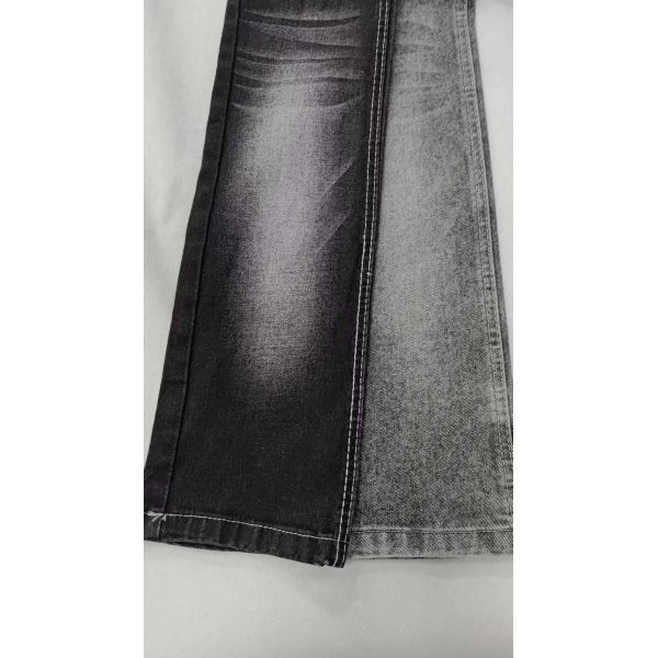 12.5oz Noir/Blanc avec une largeur totale de 180cm construction 7*10/70 Tissu denim JSD3242B pour les hommes jeans