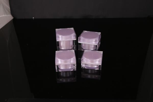hand lip crystal pump empty square white Screen Printing Airless 30ml Cosmetic Cream Jars