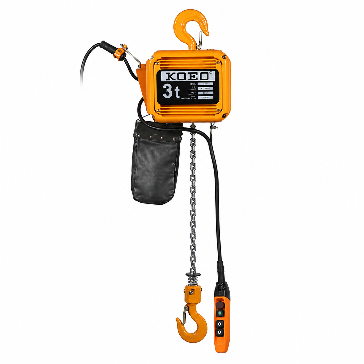 Heavy Duty Single Phase Electric Hoist 3 Ton Industrial Lifting Hoist IP55 Dual Motor 220V