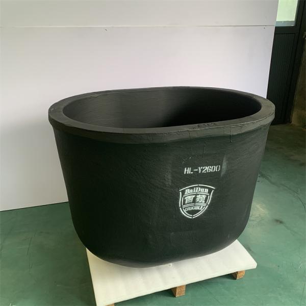 Oxidation Resistant Oval Crucible 2.21g/cm3-2.25g/cm3 Industrial Carbide