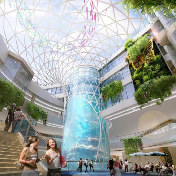 Diversas formas Fibra de vidrio sobre el suelo Piscina acrílica con procesamiento de moldeo