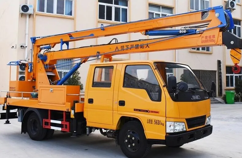 Jmc 12m Articulated Boom Lift Truck 14m Hydraulic Rising Platform Truck