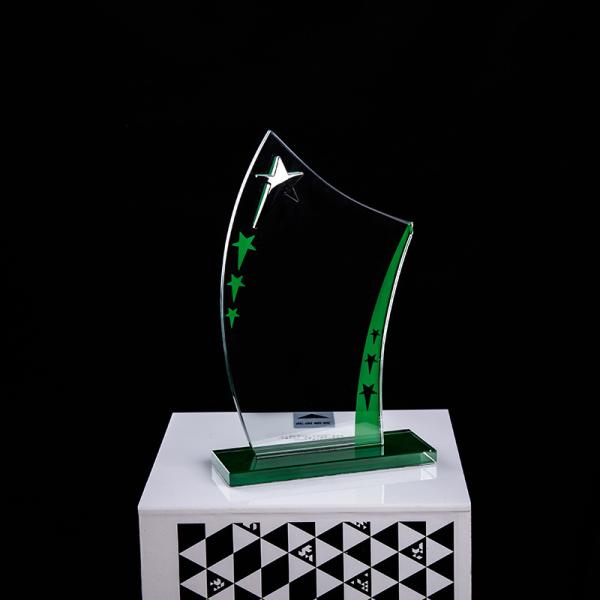 Encourage Souvenir Plastic Crystal Trophy Cup With Laser Engraving