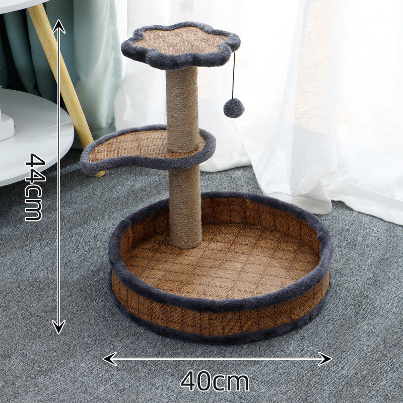 Customizable Pet Scratcher Wood and Lint Supply Board Tree Climbing Sisal Flower Catcher