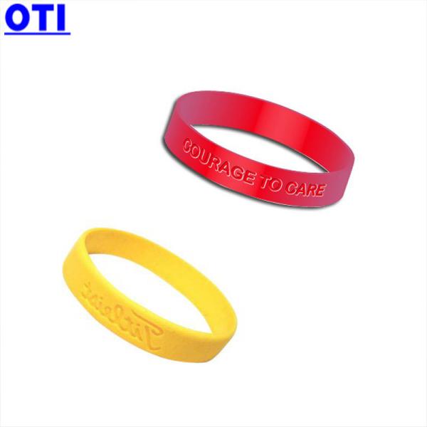Outras características regionais Pulseira de borracha de silicone azul redonda personalizada