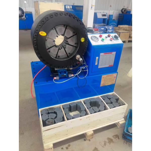 Hidráulico eléctrico 4 pulgadas 4-102 mm Color azul Modelo básico Modelo más corto Modelo de 4 capas manguera Gran tamaño Máquina de trenzado de manguera trenzada industrial 4 Kw Estructura compacta