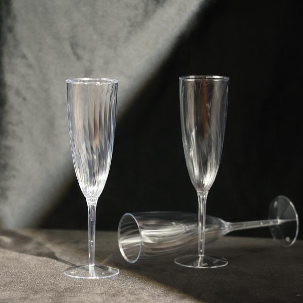 Disposable Transparent PS Plastic Cups For Champagne In Party Customized Printing
