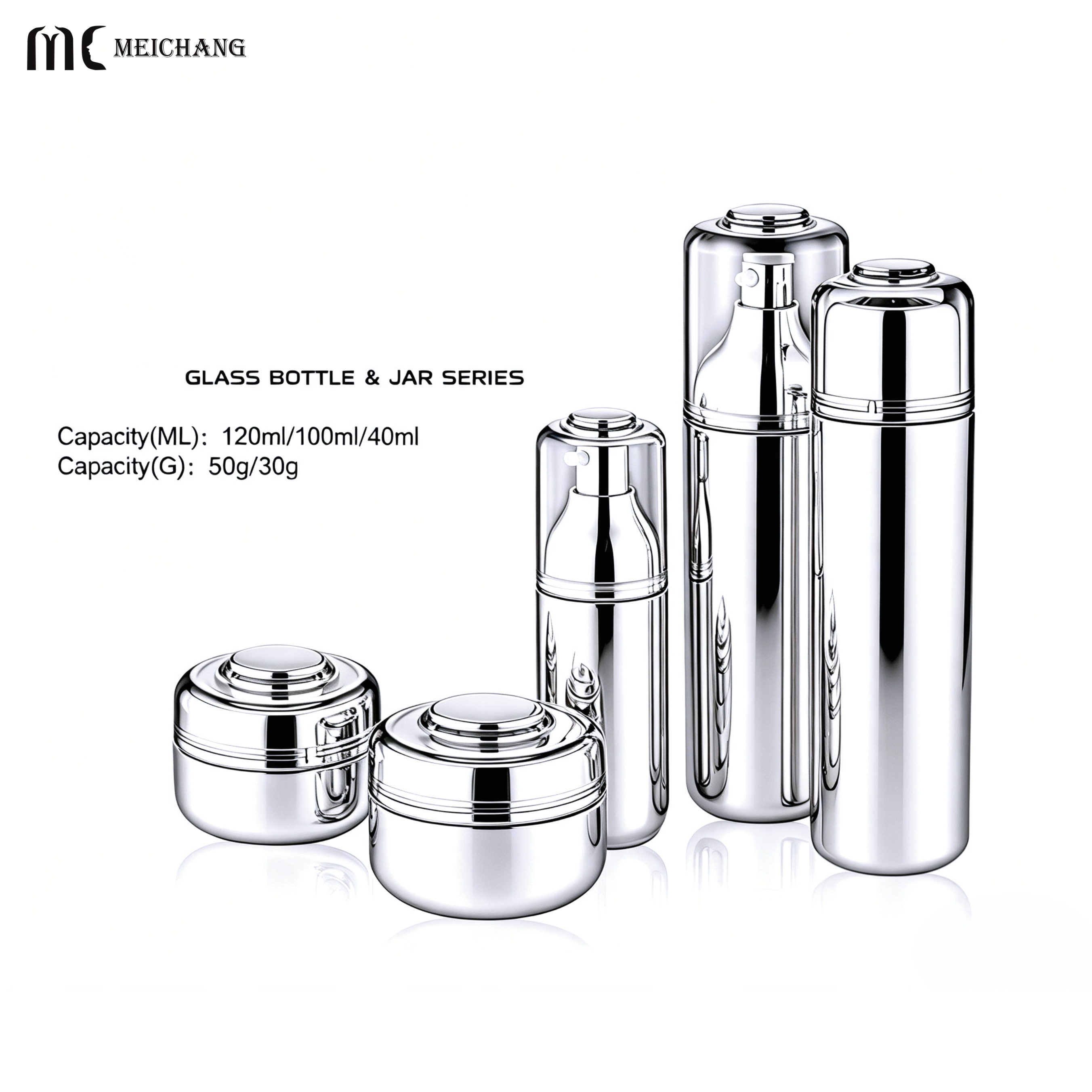 Refillable Glass Skincare Packaging Set with Freshness-Sealing Design for Sustainable Beauty Brands