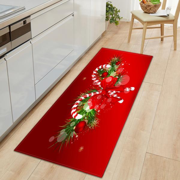 Cozinha longa vermelha de Bels que está Mat Nonslip Bedroom Floor Carpets
