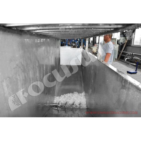 Máquina de cubos de hielo de acero inoxidable para agua Ww bomba de salmuera azul suministrado al supermercado