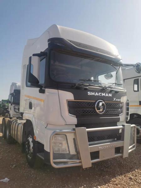 Cabeça de tractor Euro 3 10 Wheelers SHACMAN 450hp X3000 6*4 Tractor Truck usado Construção de transportes