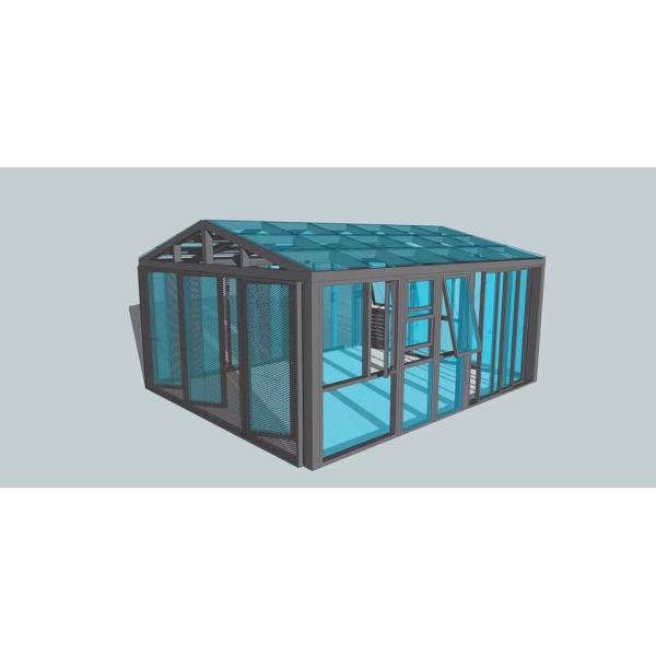 Aluminium Double Glazed Leak Proof Skylight 2.0mm Powder Coated