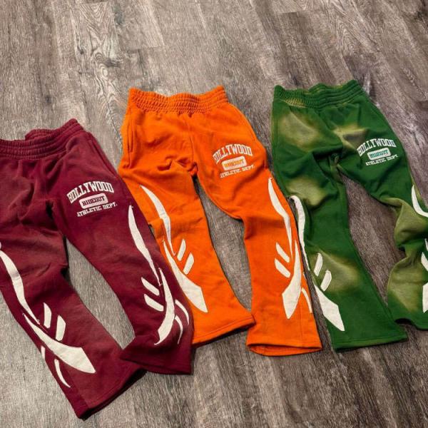 Custom Sweatsuit Unisex Acid Wash Vintage Track Suits Zip up Hoodie Stack Sweat Pant Flared Sweatpants and Hoodie Set Tracksuits