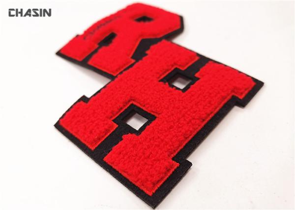 Custom Monogram Chenille Embroidery Patches  ,  Iron On Chenille Letter Patches
