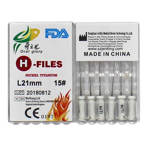 Hand Use Niti H File , Reliable Niti Endodontic Instruments 15# - 80#