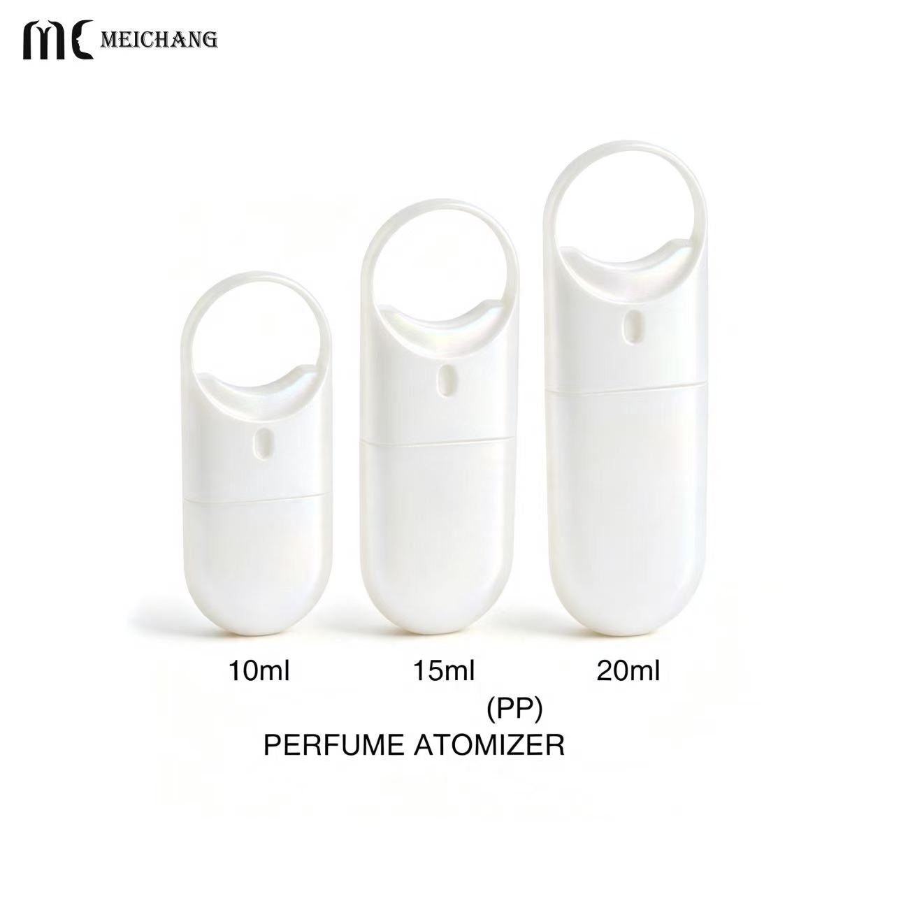 10ml, 15ml, and 20ml Portable Fine Mist Spray Bottle with Integrated Hanging Loop (MC-1210)