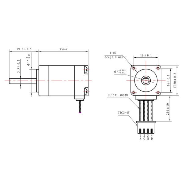 Микро- 0.8A двухполярный участок 3.6V Stepper мотора 2 Nema 8 для машины видеоконференции