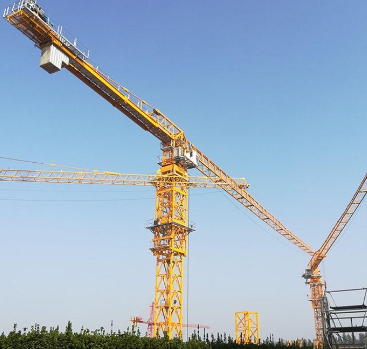 Used DAHAN QTZ160-6515 Tower Crane 65m Jib Length with 10 Ton Max Lifting Capacity